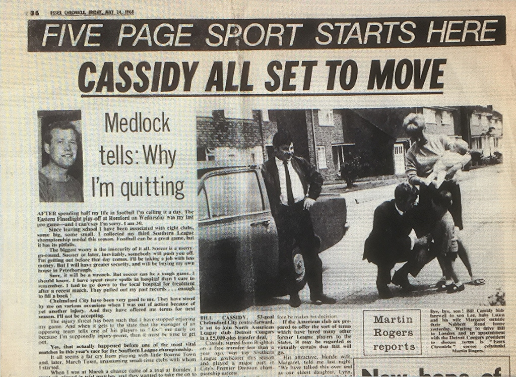Cassidy chelmsford city 1968