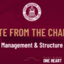 CHAIRMAN’S UPDATE – MANAGEMENT AND STRUCTURE