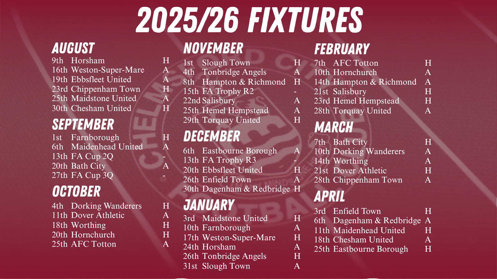 2025-26 Enterprise National League South Fixtures Revealed